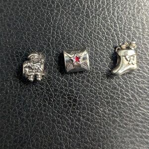 Silver Christmas Charms Set